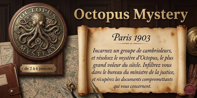 Présentation, escape game, Octopus Mystery
