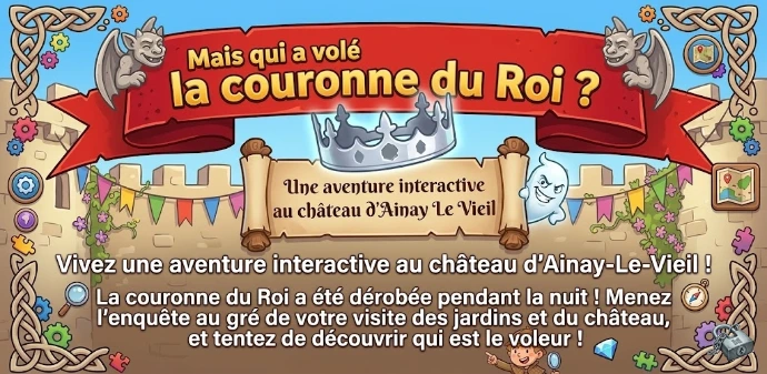 Présentation, escape game, Mais qui a volé la couronne du roi